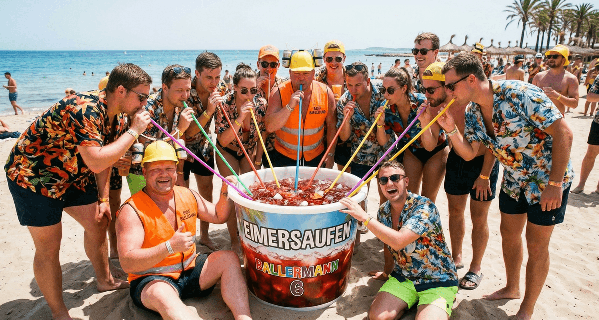 Trinken aus einem Eimer