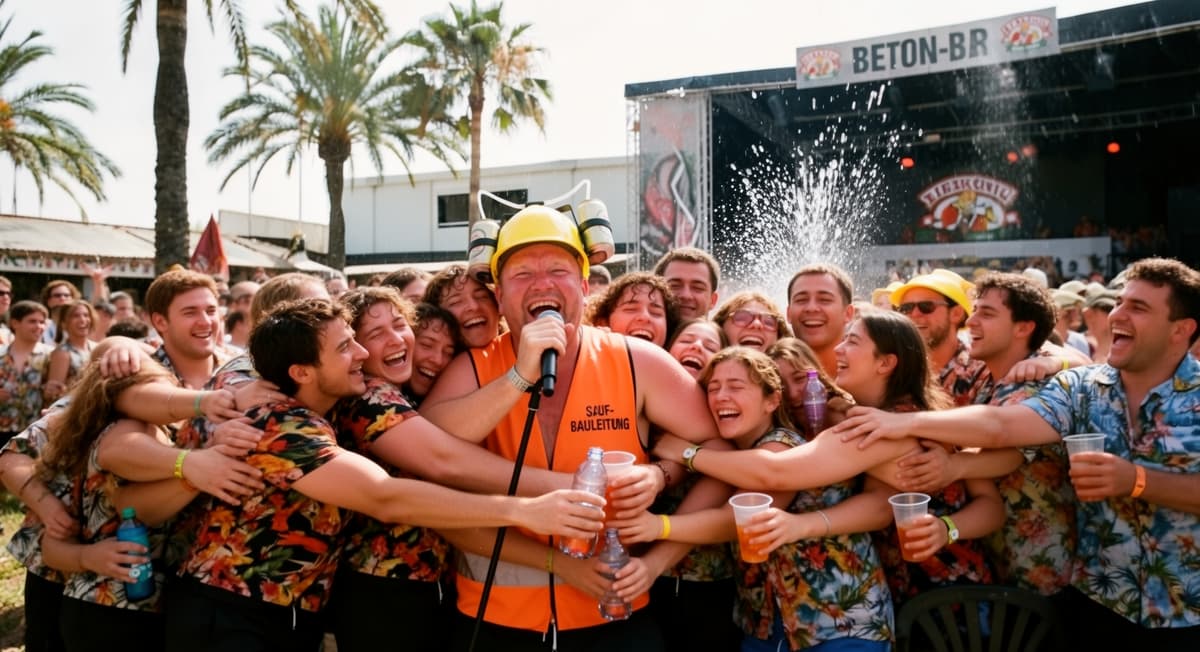 Gruppenfoto mit Fans